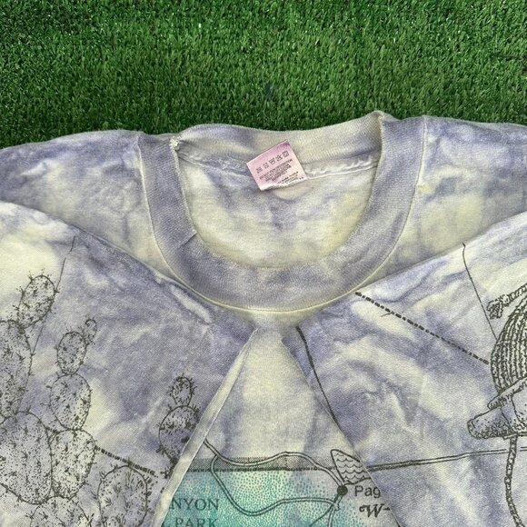 Vintage 90s Arizona Map T-Shirt AOP Western Cowboy Tee - Picture 3 of 9